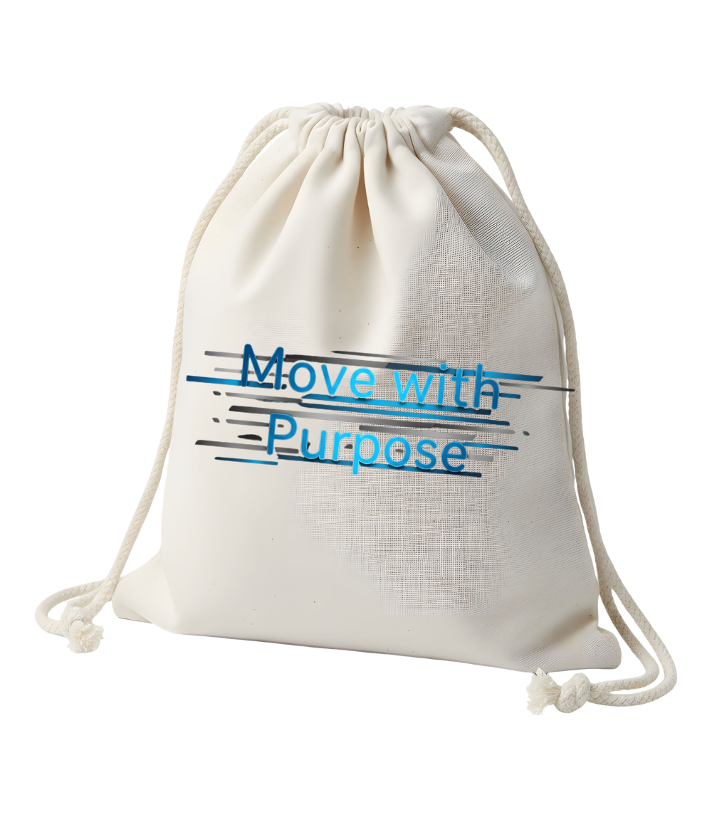 Move with Purpose Drawstring Bag